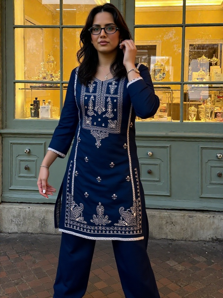 2pc Stitched Dhanak Suit