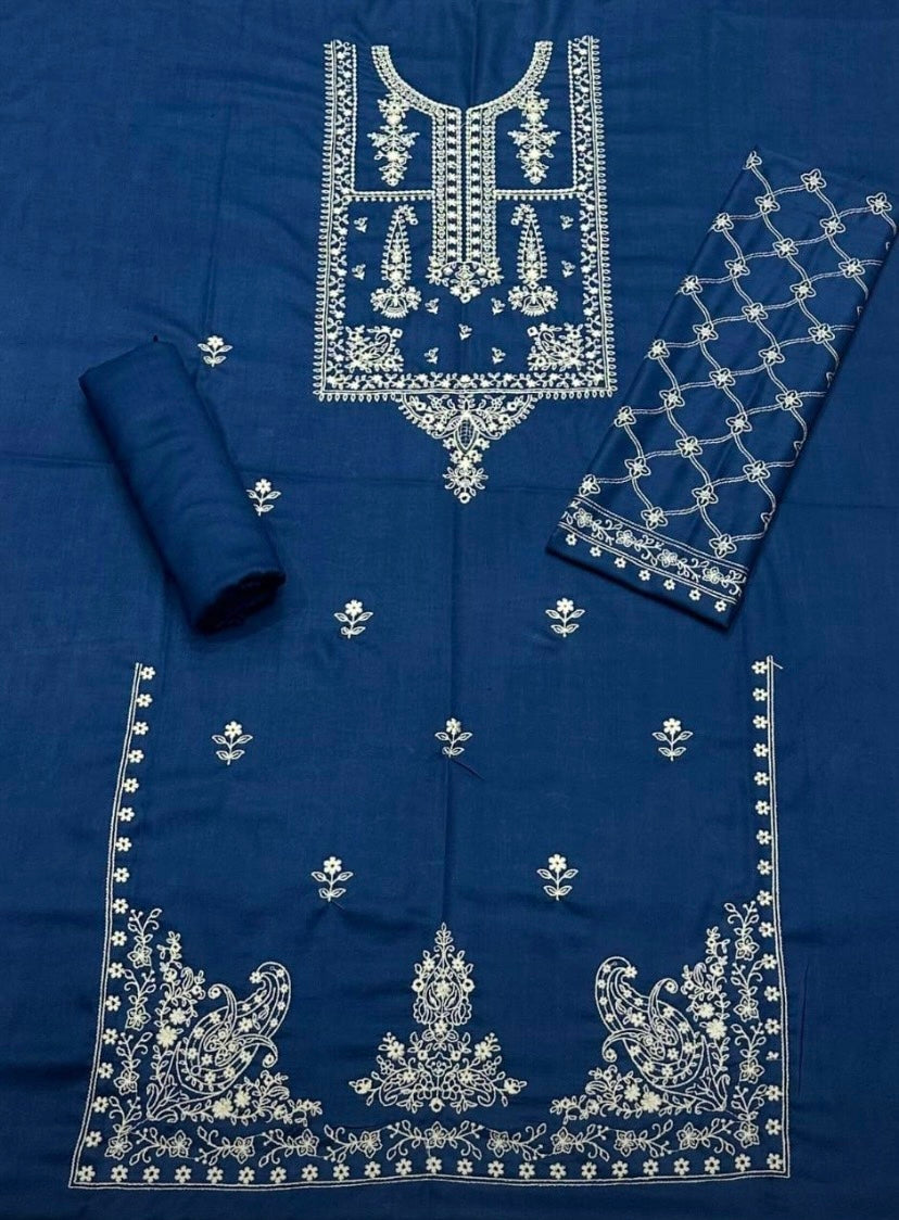 2pc Stitched Dhanak Suit