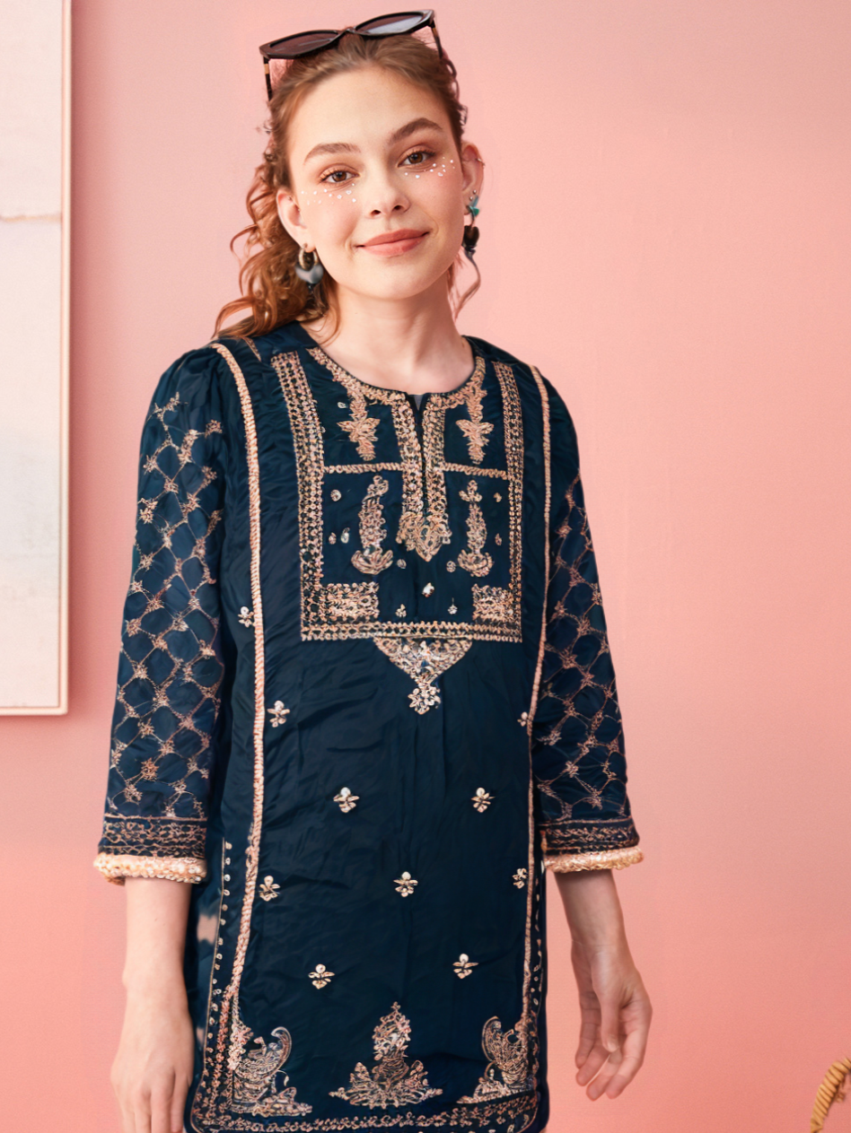 2pc Stitched Dhanak Suit